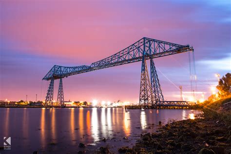 Middlesbrough Transport Bridge at Night - Kiseki Studio