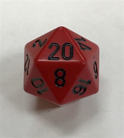 20 Sided Opaque Dice with Numbers