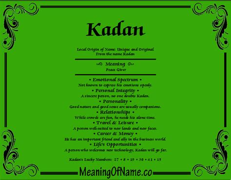 Kadan - Meaning of Name