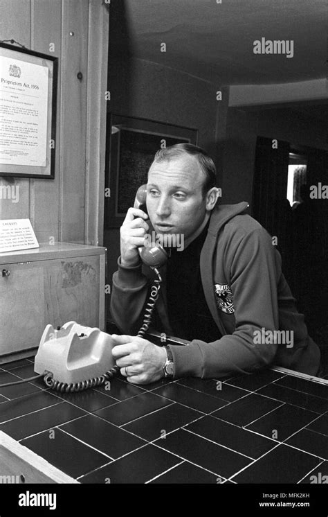 1966 Soccer World Cup - German player Uwe Seeler makes a phone call, on ...