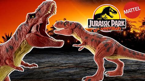 Nueva T. Rex Roja de Mattel | Jurassic Park 30 Aniversario | T. Rex Con Textura Realista - YouTube