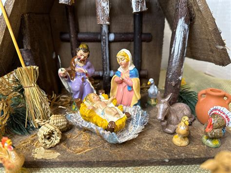 Vintage Fontanini Nativity Set With Manger,figures, Animals, Accessories Deluxe Italy - Etsy