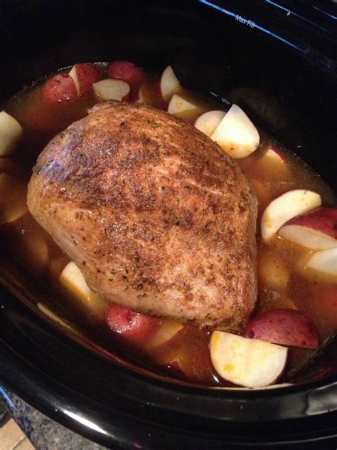 Slow Cooker Pork Sirloin Tip Roast with Red Potatoes