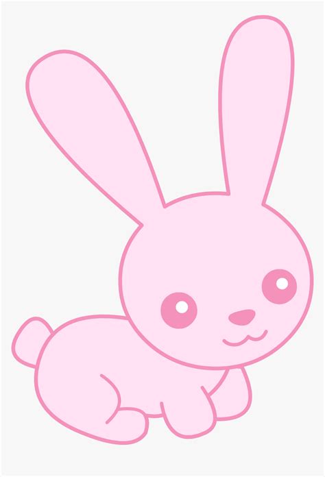 Cute Pink Baby Free - Baby Pink Bunny Cartoon, HD Png Download , Transparent Png Image - PNGitem