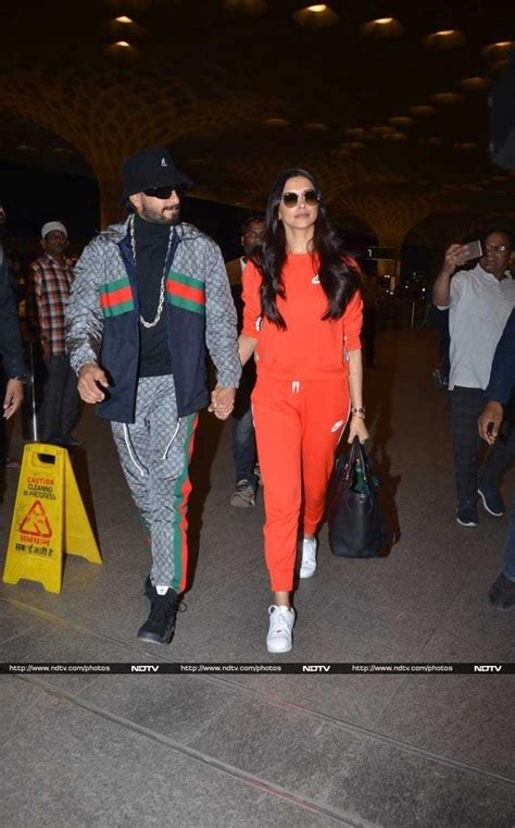 Ranveer Singh And Deepika Padukone Set Airport Style Goals