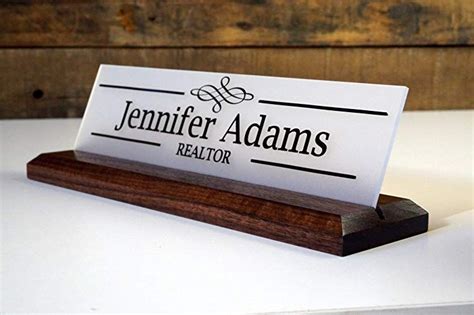 Desk Name Plate Personalized with your Name and Title | Desk name plates, Desk sign, Name plate