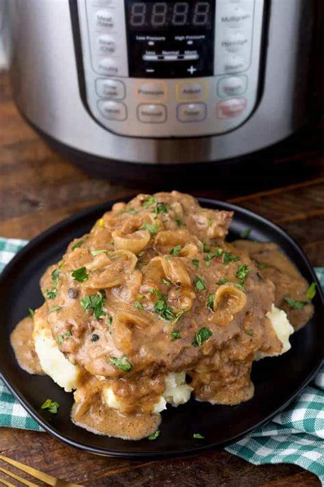 Instant Pot Cube Steak with Onion Gravy - Simply Happy Foodie