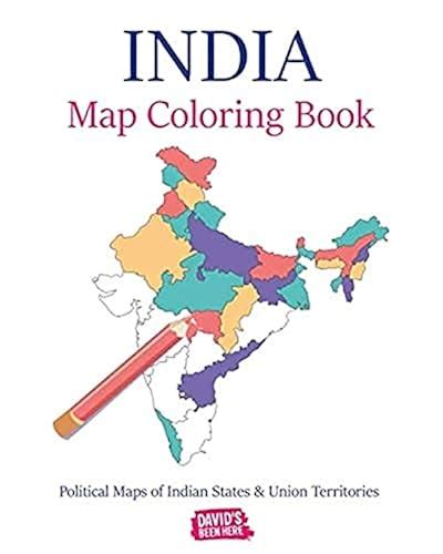 India Map Coloring Book: Political Maps of Indian States & Union Territories in Saudi Arabia ...