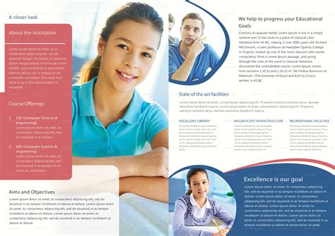 College Bi Fold Brochure Design Template in Word, PSD, Publisher