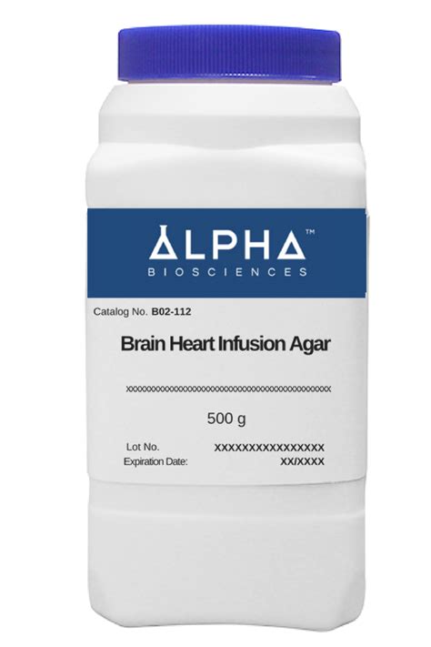 BRAIN HEART INFUSION AGAR (B02-112) - Alpha Biosciences