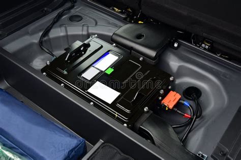 Li-Ion Battery in a Hybrid Car Stock Image - Image of auto ...