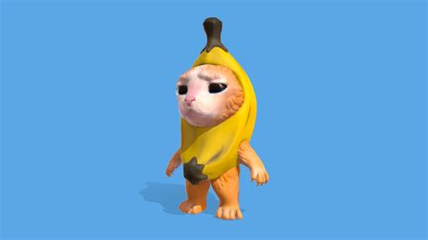 Puss in banana suit 3D model - Download Free 3D model by Wnight ...