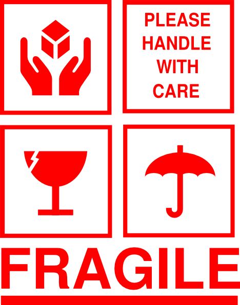 Fragile Sticker Clip Art at Clker.com - vector clip art online, royalty free & public domain