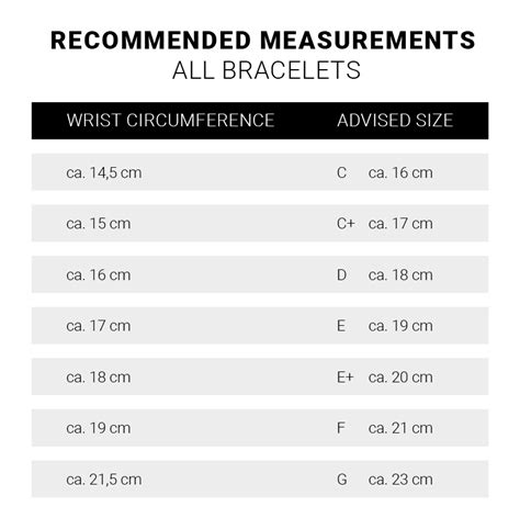 Size chart