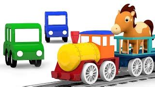 Tren de animales. Los trenes para niños. Dibujos animad... | Doovi