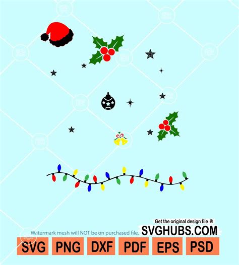 Merry christmas svg, christmas lights svg, christmas ornament svg ...