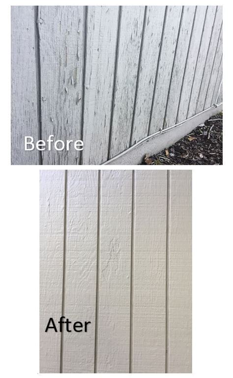 Before and After Fence Repaint Transformation