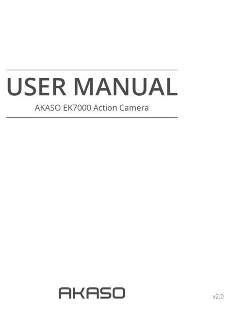 AKASO EK7000 USER MANUAL Pdf Download | ManualsLib