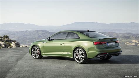 Audi A5 Coupe | 2020MY (Color: District Green) | Rear Three-Quarter