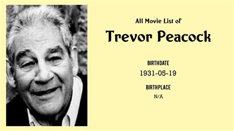 Trevor Peacock Movies list Trevor Peacock| Filmography of Trevor ...