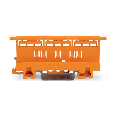 221500 - Wago 221-500 DIN Rail Mounted Orange Connector Carrier for use with WAGO 4mm2 221 ...