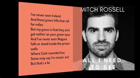 Mitch Rossell - All I Need To See ( Lyric ) Chords - Chordify