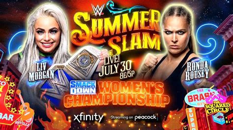 WWE SummerSlam 2022 Liv Morgan vs. Ronda Rousey • Official Match Card ...