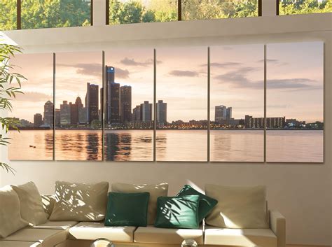 Detroit Skyline Canvas Detroit Canvas Wall Art Multiple Sizes | Etsy