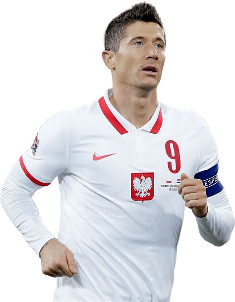 Robert Lewandowski Poland football render - FootyRenders