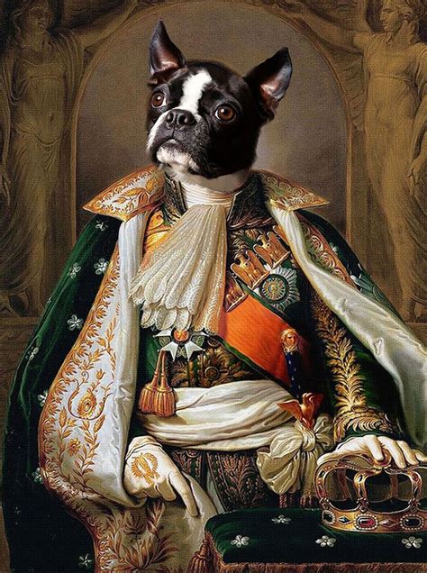 Dog Portrait Glamour girl Dog Portrait Royal Pet Dog wall art Medieval ...