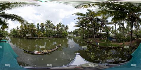 360° view of Alappuzha (Alleppey) Kerala Backwaters Boat Ride - Alamy