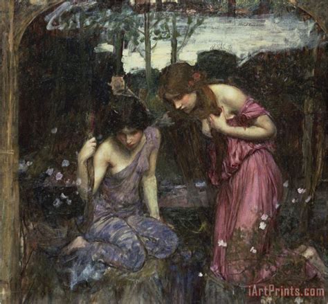 John William Waterhouse Nymphs Finding The Head of Orpheus painting - Nymphs Finding The Head of ...