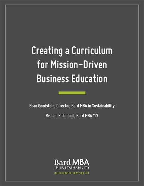 Download: Creating a Curriculum for Mission-Driven Business Education