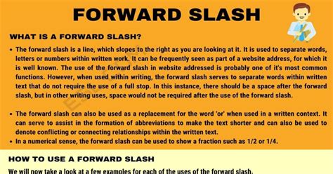 Forward Slash: How to Use a Forward Slash Correctly? • 7ESL