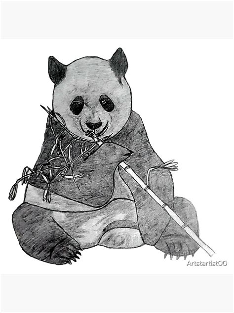 "GIANT PANDA , EATING BAMBOO , DRAWING ." Poster for Sale by ...