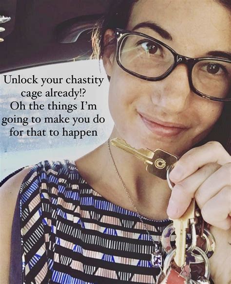 Image tagged with chastity caption, chastity tease, chastity key – @keyholder-captions on Tumblr