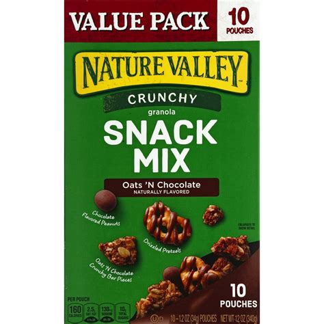 Nature Valley Snack Mix, Oats 'N Chocolate, 10 Count - Walmart.com - Walmart.com