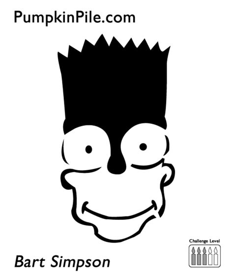 Bart Simpson Pumpkin Stencil