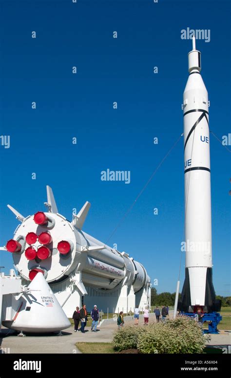 Rocket Garden, Kennedy Space Center, Cape Canaveral, Florida, USA Stock ...