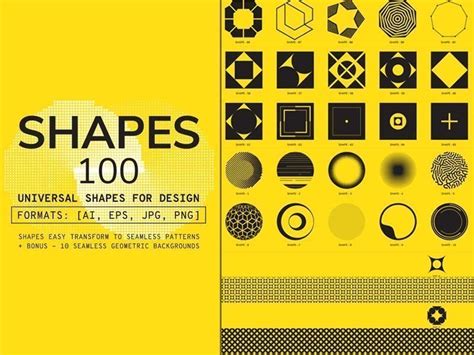 100 Geometric Photoshop Shapes Free Download - FreeGFX4u