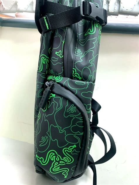 BAPE X RAZER A BATHING APE NEON CAMO ROGUE 15" BACKPACK GREEN COLOR