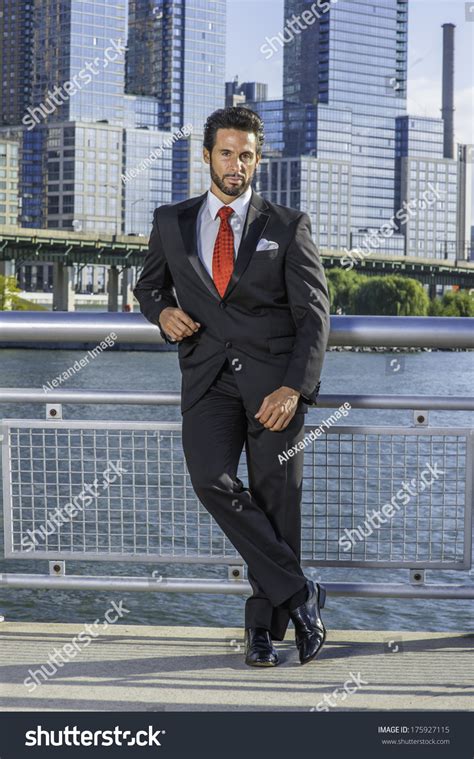 Dressing Black Suit Red Tie Leather Stock Photo 175927115 | Shutterstock