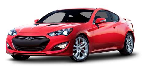 Download Red Hyundai Genesis Coupe Car PNG Image for Free