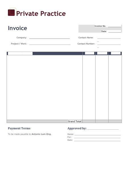 29+ Sample Invoice Template Word Doc Background | Invoice Template Ideas