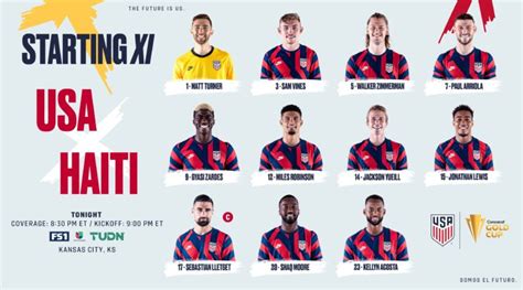 2021 Concacaf Gold Cup: USA Vs Haiti - Starting XI, Lineup Notes, TV ...