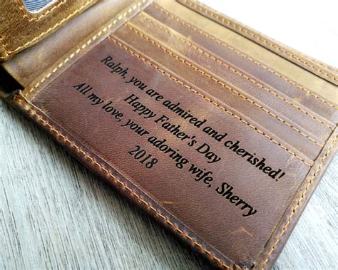 Personalized Mens Wallet Engraved Walletcustom-made Leather - Etsy