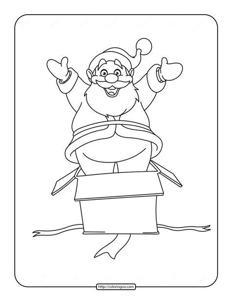 Santa Claus Gift Wrap Coloring Page