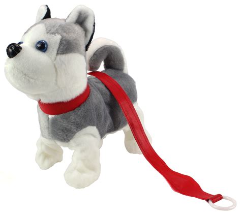 VT My Dancing Puppy 'Husky Puppy' Walk Along Toy Stuffed Plush Dog, Realistic Dancing & Walking ...