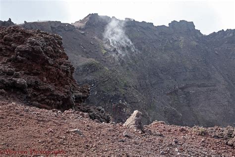 Vesuvius crater with steam vents photo WP28104