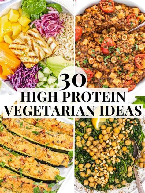 30 High Protein Vegetarian Meals - The Plant Based School